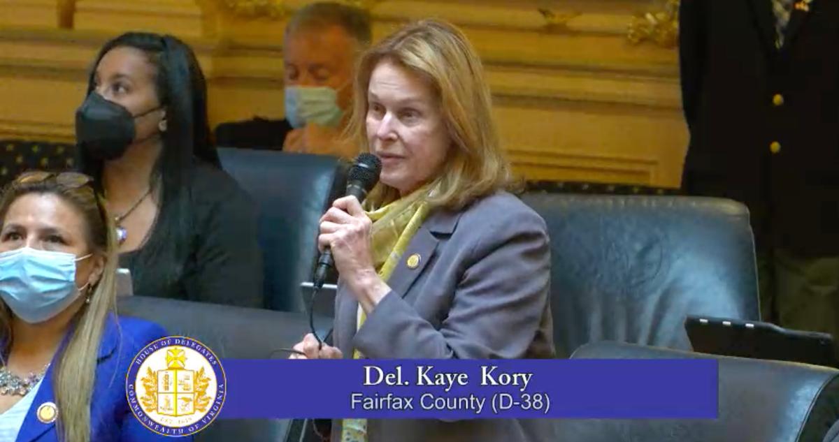 Del. Kaye Kory (D-Fairfax) of Virginia introduces Wang Chunyan to the members of the General Assembly in Richmond on Jan. 25, 2022. (Screenshot of Virginia General Assembly Livestream via The Epoch Times)