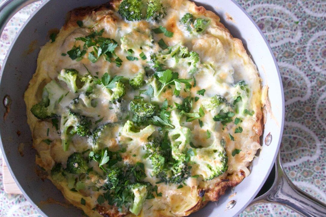 Onion and Broccoli Frittata