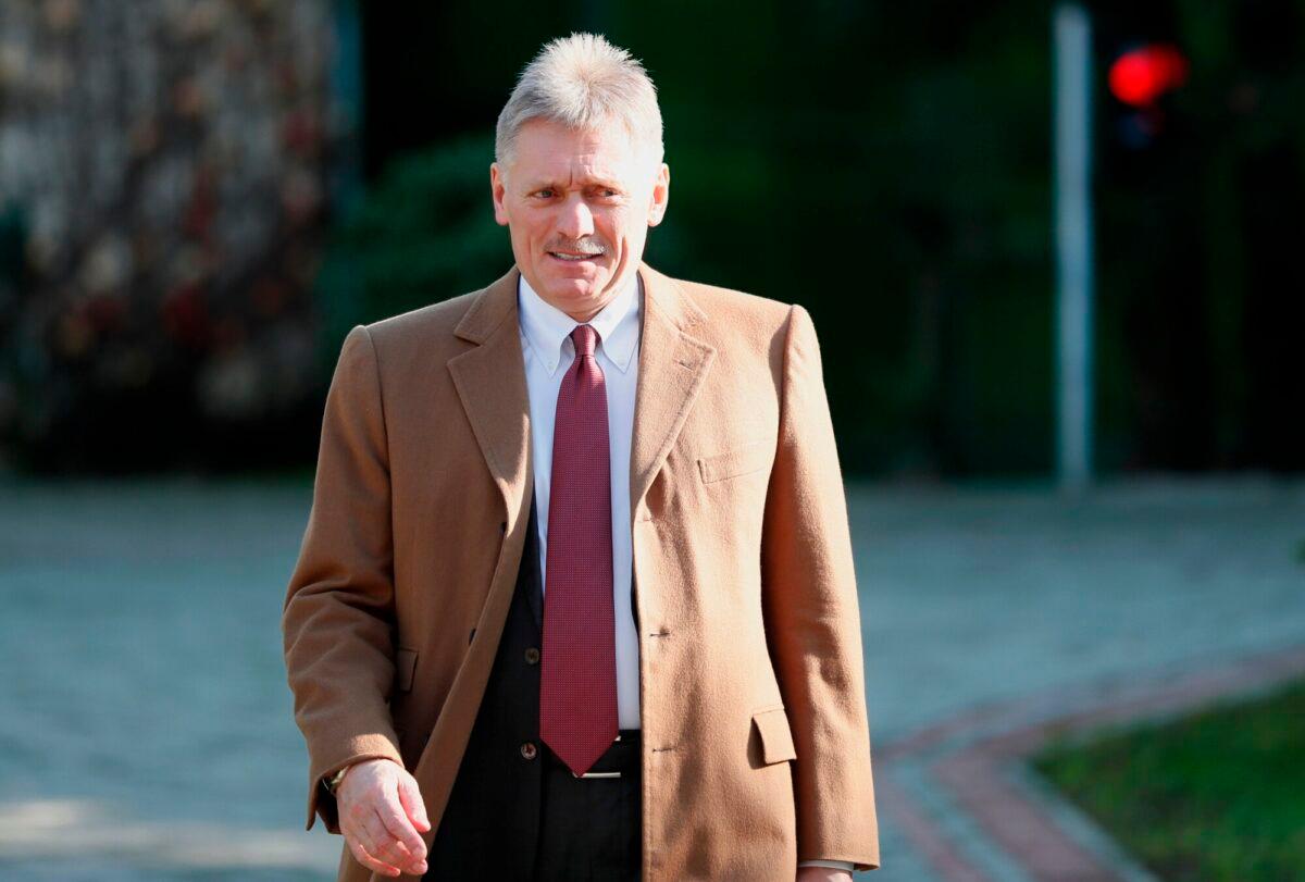 Kremlin spokesman Dmitry Peskov arrives for a meeting with the Russian President and his Serbian counterpart in Sochi, Russia, on Dec. 4, 2019. (Shamil Zhumatov/AFP/POOL via Getty Images)