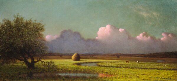 “Sunlight and Shadow: The Newbury Marshes” by Martin Johnson Heade, circa 1871. Oil on canvas. (John Wilmerding Collection)