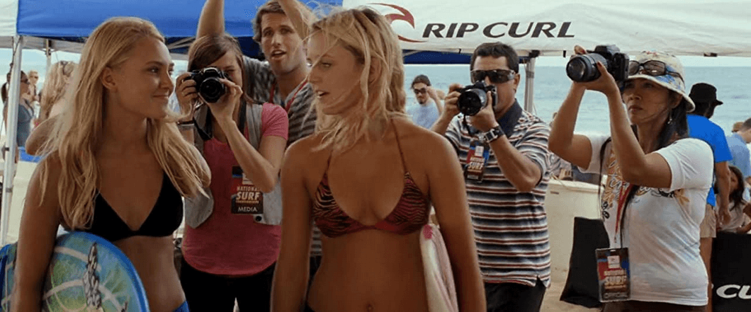 Bethany Hamilton (AnnaSophia Robb, L) and her surf-bestie Alana Blanchard (Lorraine Nicolson), in "Soul Surfer." (Sony Pictures Releasing)