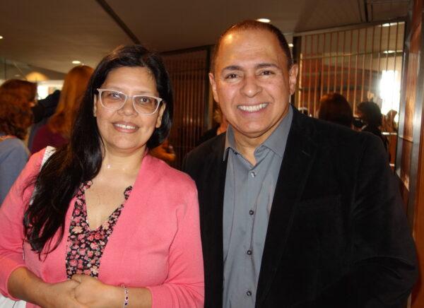 Freddie and Delmy Velez at the Shen Yun matinee at the New Jersey Performing Arts Center, on April 23, 2022. (Lily Yu/The Epoch Times)