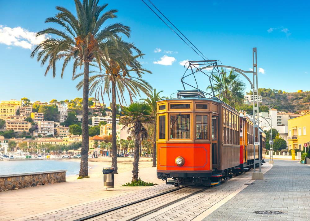 This historic tram connects the small town of Sóller with the Port de Sóller district. (proslgn/Shutterstock)