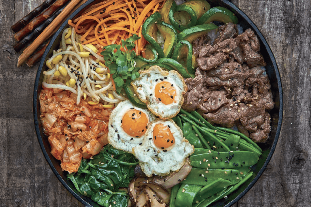 Bibimbap (Korean Mixed Rice Bowl With Beef)