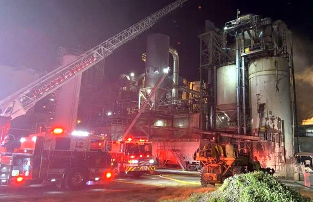 Firefighters Respond to Industrial Fire at Perdue Farms Food Processing Facility