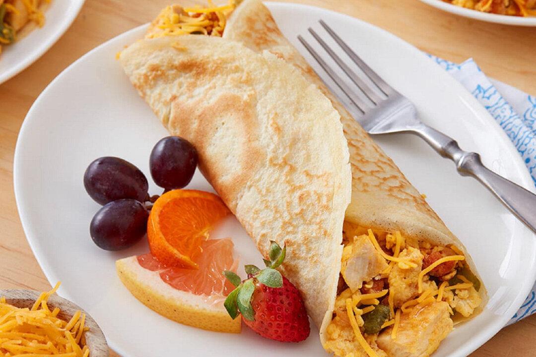 Chicken and Chorizo Breakfast Burrito