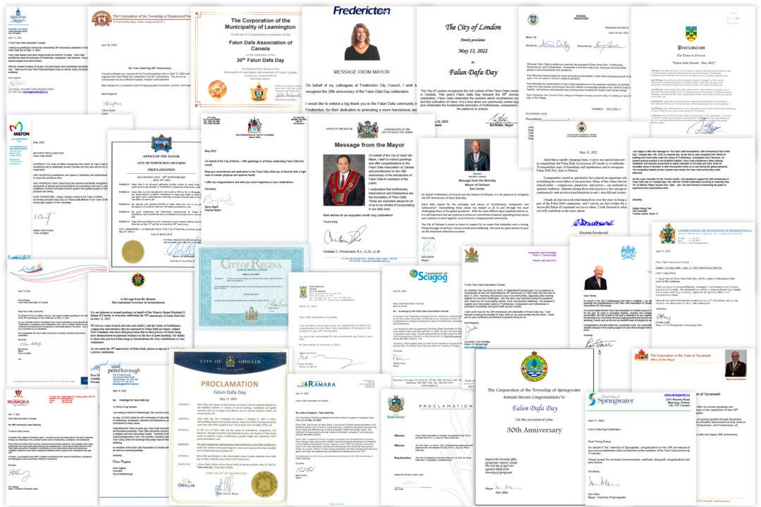 Over 100 Canadian Officials Send Greetings, Issue Proclamations in Celebration of Falun Dafa’s 30th Anniversary
