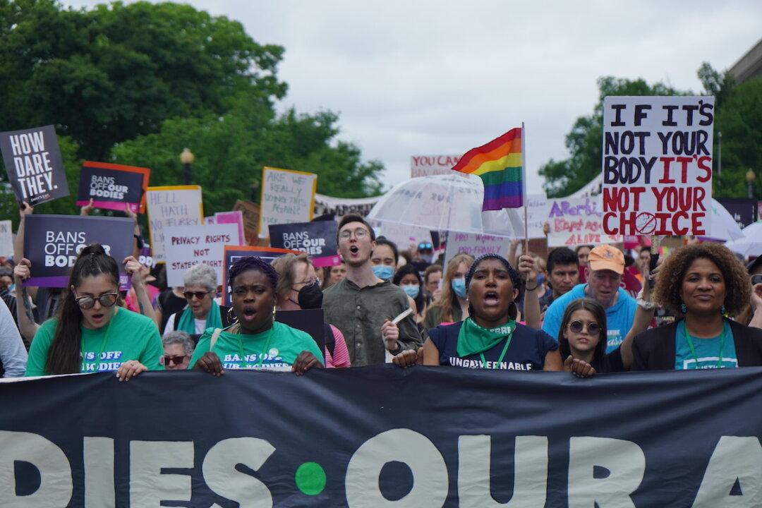 Thousands of Pro-Abortion Protesters March to the Supreme Court