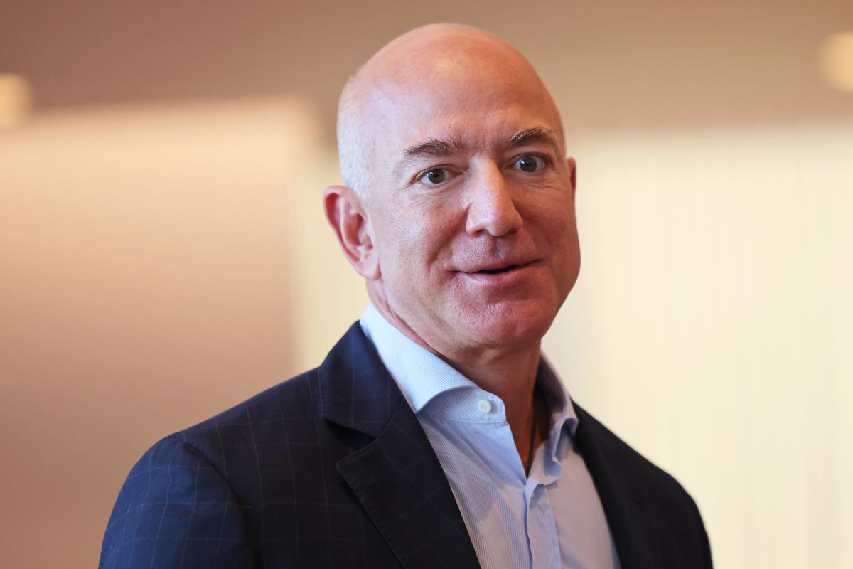 Amazon founder Jeff Bezos in New York on Sept. 20, 2021. (Michael M. Santiago/Getty Images)