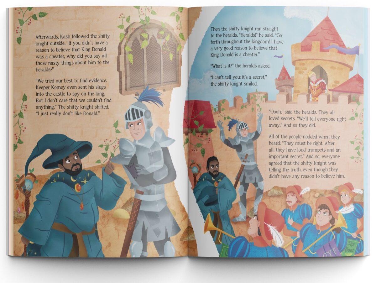 A look inside the book, “The Plot Against the King” (Courtesy of Beacon of Freedom Publishing House)