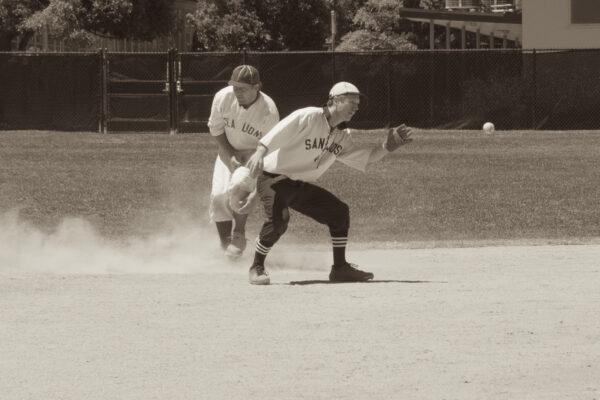 A San Jose Duke fields for second base. (courtesy of Karen Gough)