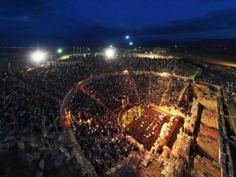 An estimated 15,000 people attended the free concert at the newly restored Laodicea amphitheater. (Courtesy of Berna Aykose)