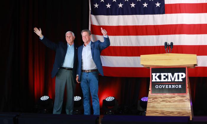 Pence-Backed Kemp Trounces Trump Endorsee in Georgia Governor’s Race