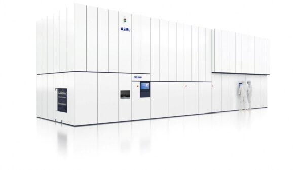 An impression of how the pilot model of ASML's newest product, a "High NA EUV" lithography tool, will look on the outside when it is finished. (ASML/Handout via Reuters)