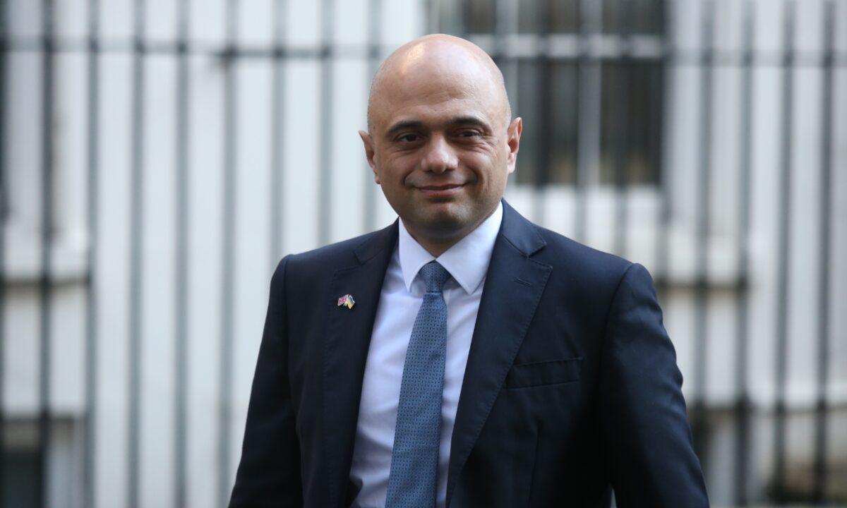 Former Health Secretary Sajid Javid on March 15, 2022. (James Manning/PA Media)