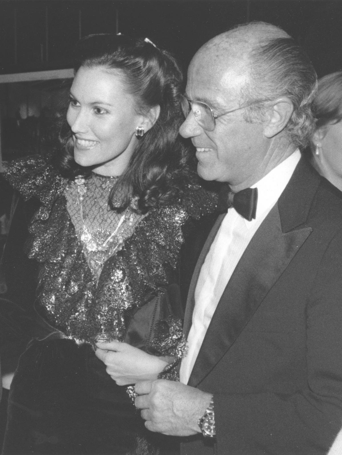 The de Borchgraves at President Ronald Reagan's second inaugural ceremony, 1985. (UPI)