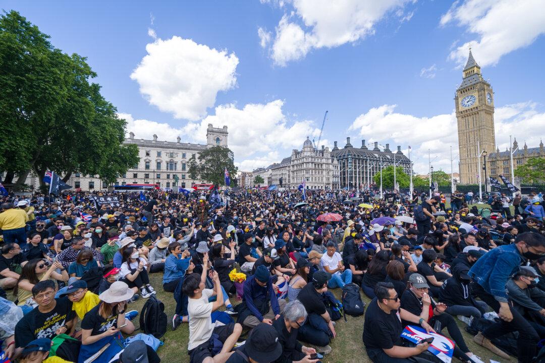 Thousands of Hongkongers Gather in London Parliament Square to Commemorate the 3-year Anniversary of the Anti-Extradition Movement