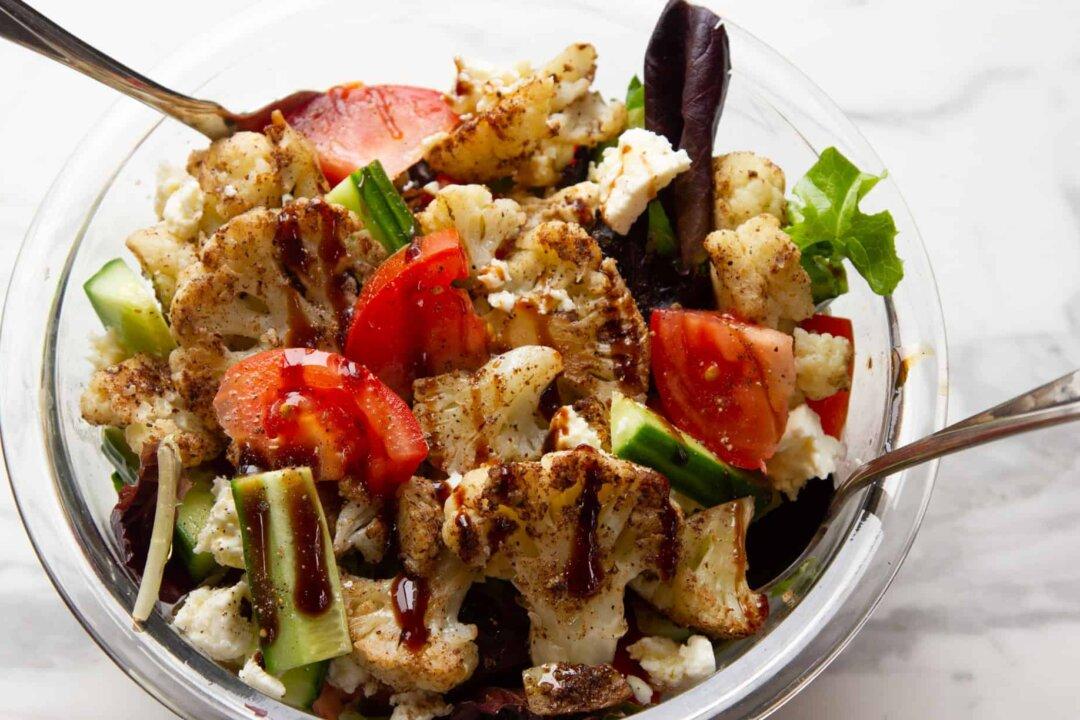 Mediterranean Cauliflower & Greens Salad