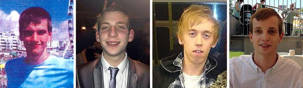 Daniel Whitworth, Jack Taylor, Anthony Walgate, and Gabriel Kovari were murdered by Stephen Port. (Metropolitan Police/PA)