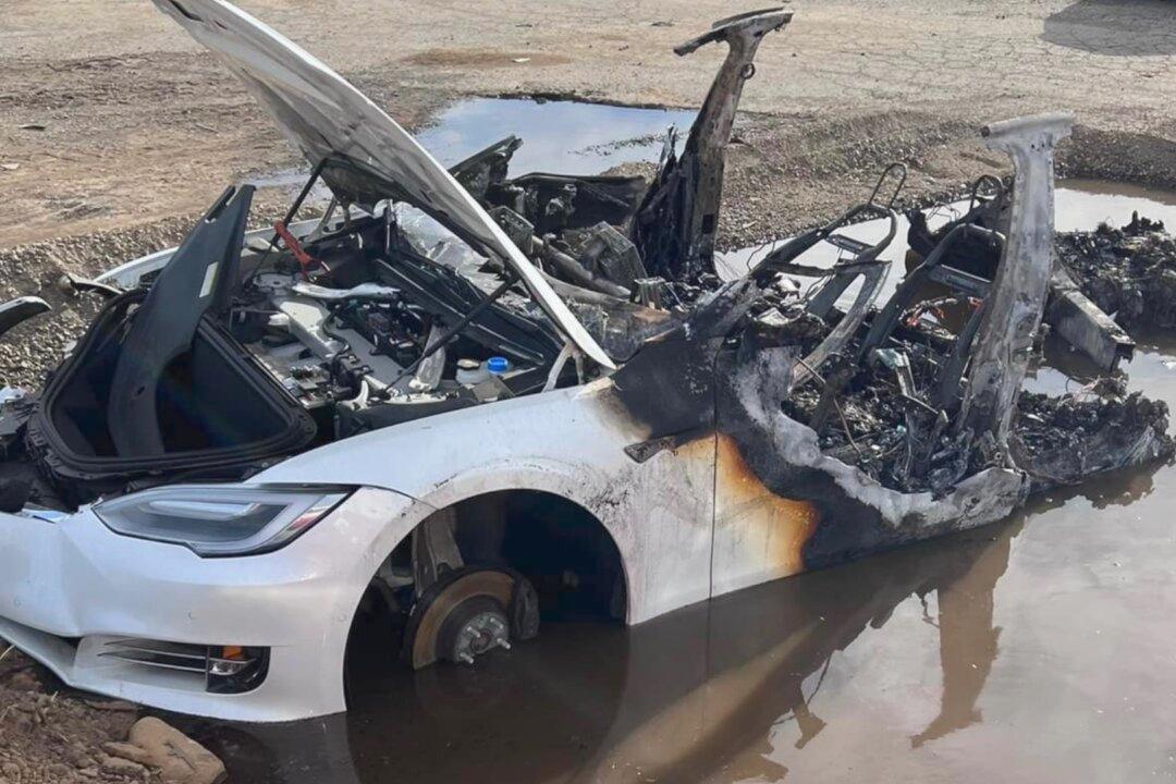 Tesla Model S Spontaneously Bursts Into Flames at California Junkyard
