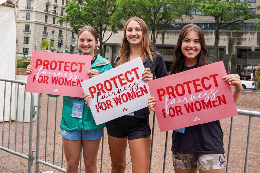 As New Title IX Rules Released, Rally Protests Transgender Athletes Competing in Women’s Sports