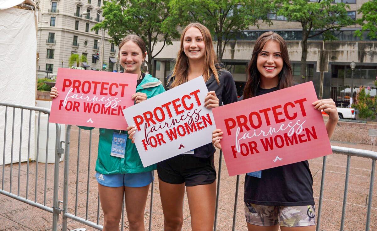 As New Title IX Rules Released, Rally Protests Transgender Athletes Competing in Women’s Sports