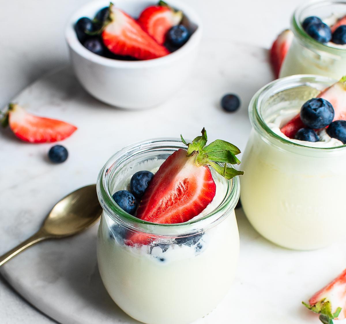 Lemon Posset With Berries
