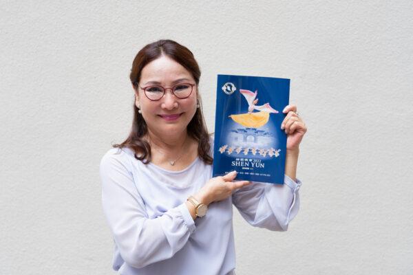 Wu Su-chin, attends Shen Yun in Kaohsiung, Taiwan on June 22, 2022. (Lo Jui-hsun /The Epoch Times)