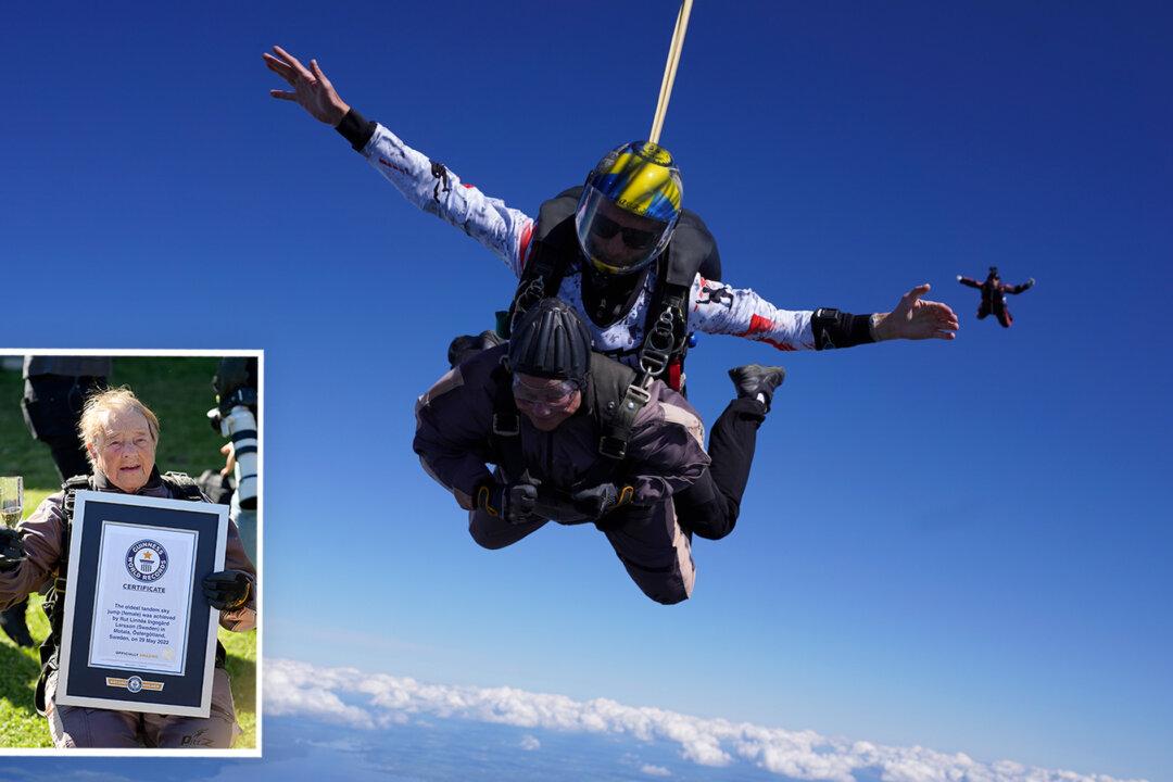 103-Year-Old Breaks World Record as Oldest Female to Do a Tandem Parachute Jump
