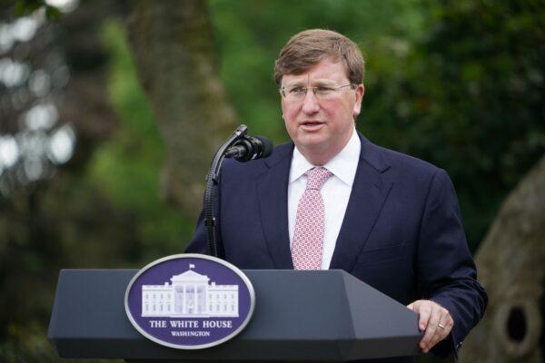Mississippi Gov. Tate Reeves speaks on COVID-19 testing in the Rose Garden of the White House in Washington on Sept. 28, 2020. (Mandel Ngan/AFP via Getty Images)