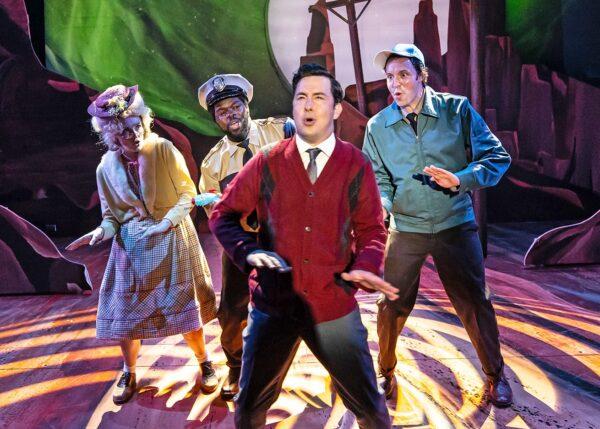 Some of the cast: (L–R) Maizie (Ann Delaney), Borney (Jonathan Butler-Duplessis), John Putnam (Christopher Kale Jones), and George (Alex Goodrich). (Liz Lauren)