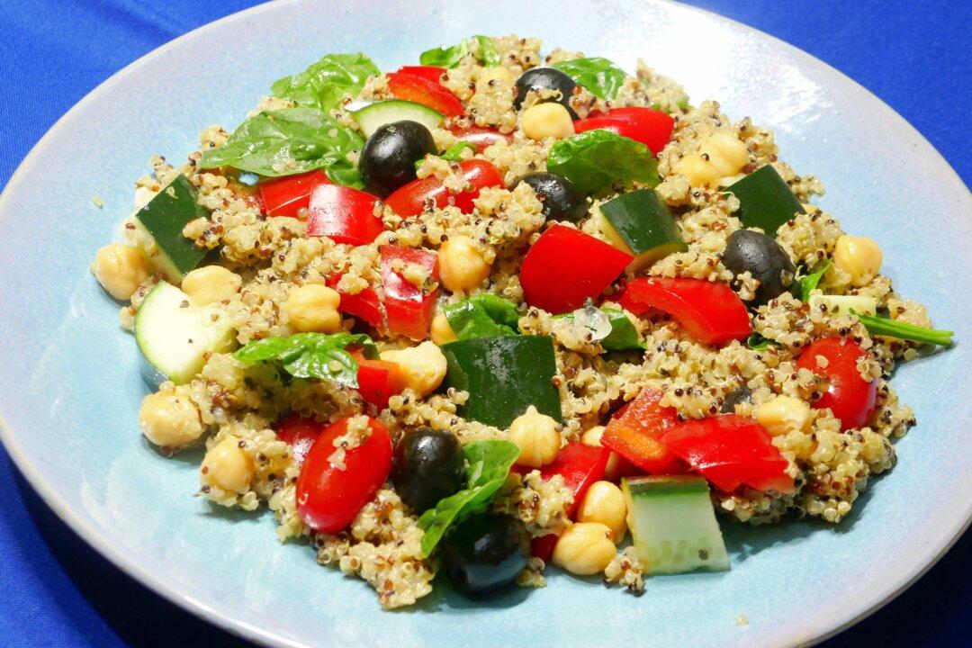 Quinoa Stars in Summer Veggie Salad