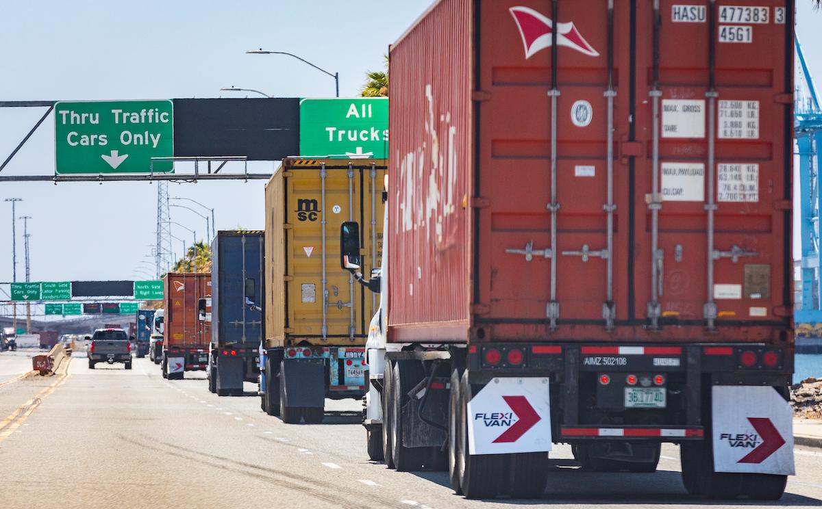 Truckers Protest Gig Worker Law at Southern California Ports