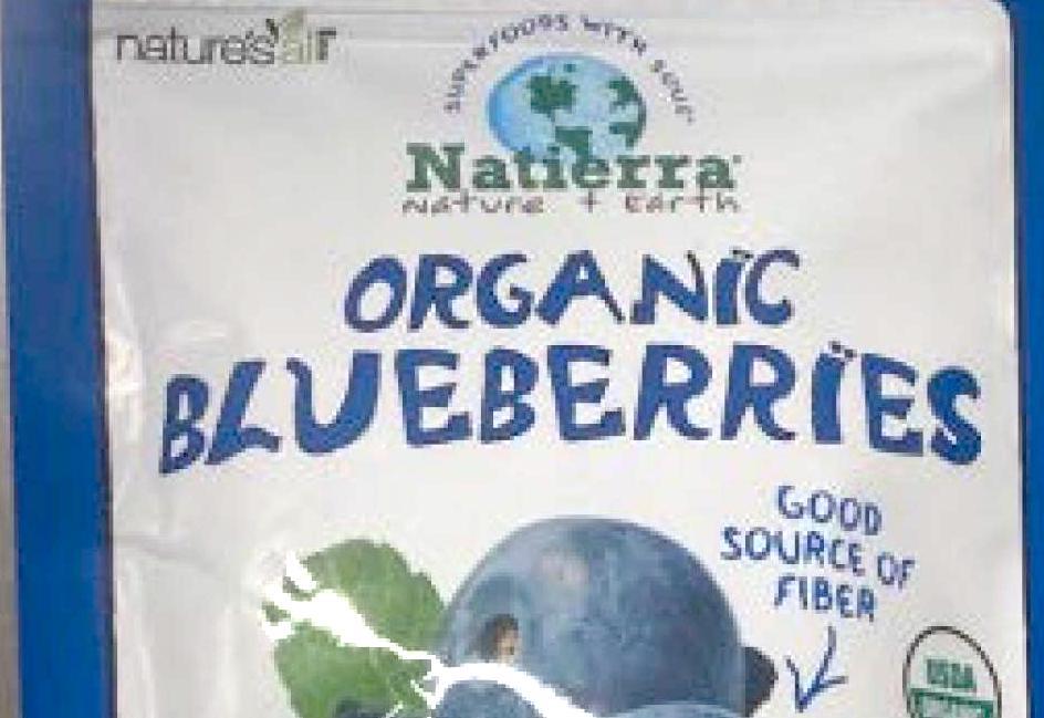 Company Recalls 2 Natierra Organic Freeze-Dried Blueberries Pouch Products