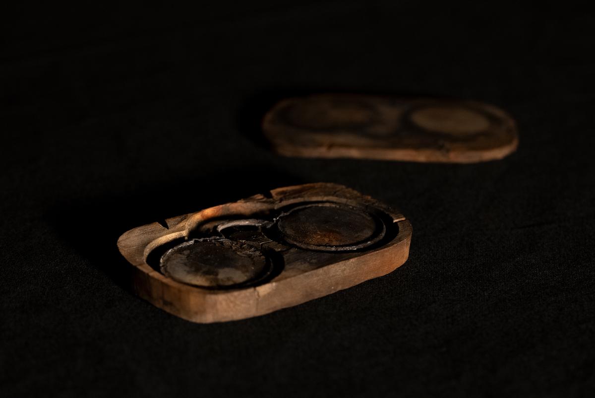 Glasses in original case. (Courtesy of University of East Anglia)