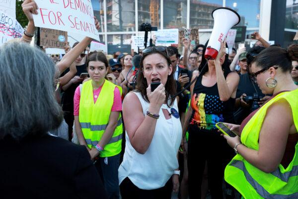 Florida Agricultural Commissioner Nikki Fried joins a pro-abortion protest in Miami on June 24, 2022. (Joe Raedle/Getty Images)