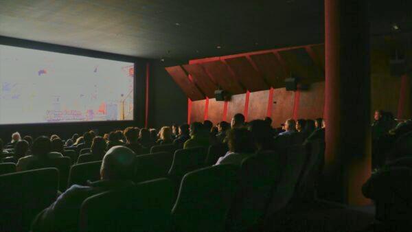 Audience members watch the Australian premiere of "Eternal Spring" in Melbourne, Australia, on July 20, 2022. (Grace Yu/The Epoch Times)