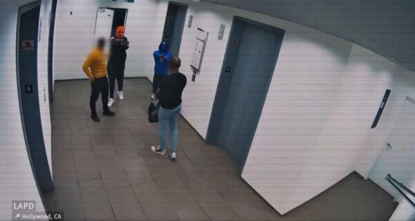A man being robbed in Hollywood, California in “California’s Vanishing Dream: Behind the Rise in Crime.” (EpochTV)