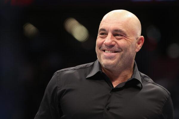 Joe Rogan during UFC 274 at Footprint Center in Phoenix, Ariz., on May 7, 2022. (Christian Petersen/Getty Images)