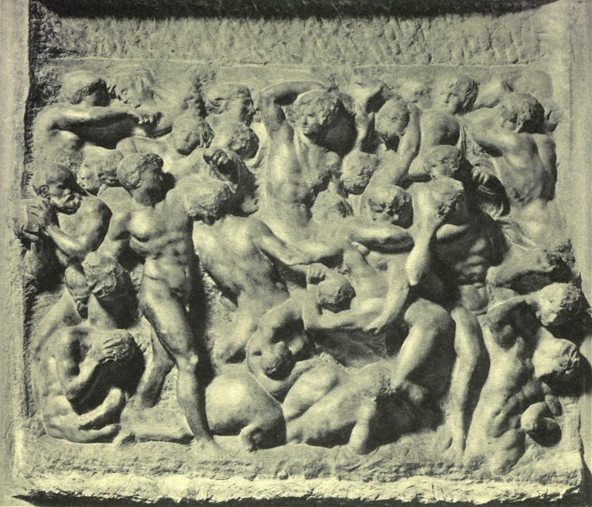 THE BATTLE OF THE CENTAURS (After the relief by Michelangelo. Florence: Museo Buonarroti) Alinari