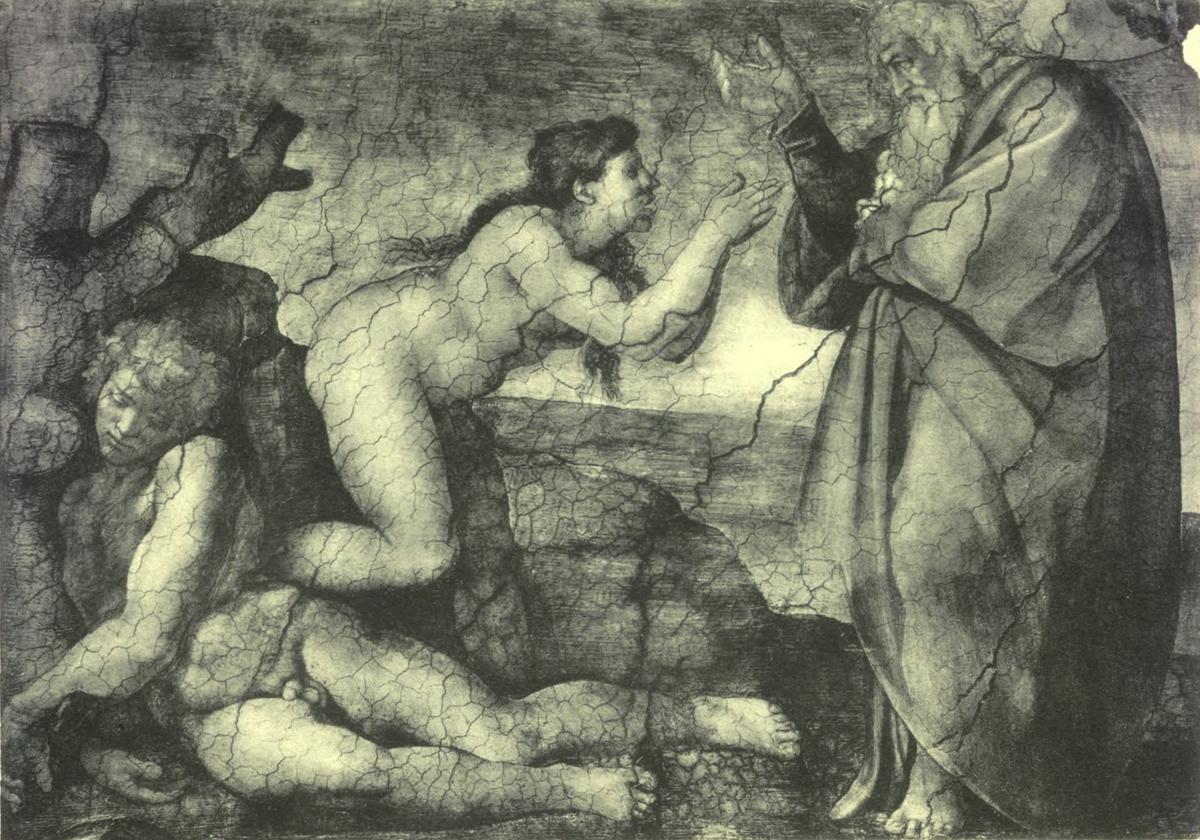 THE CREATION OF EVE (After the fresco by Michelangelo. Rome: The Vatican, Sistine Chapel) Anderson
