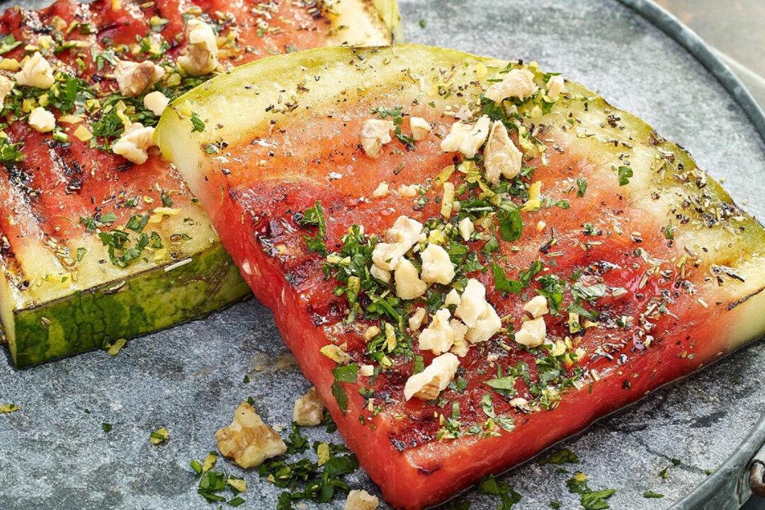 Grilled Watermelon Steaks with Walnut Gremolata