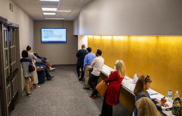Residents attend a city council meeting involving the rezoning of neighborhoods in Yorba Linda, Calif., on Aug. 2, 2022. (John Fredricks/The Epoch Times)