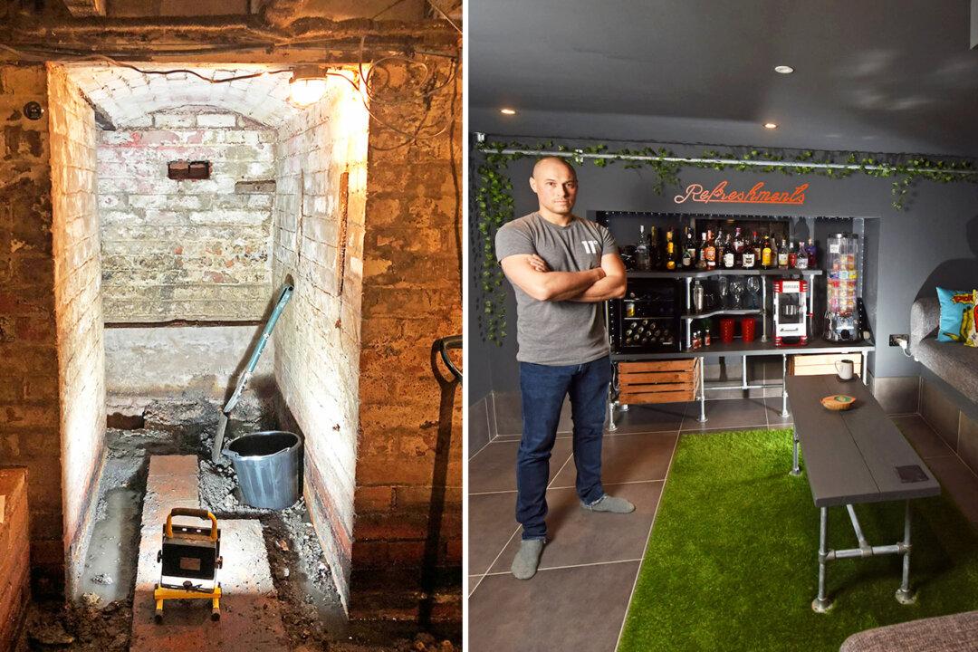 Man Discovers Hidden, Rotting Cellar in His Home and Turns It Into an Incredible Home Cinema