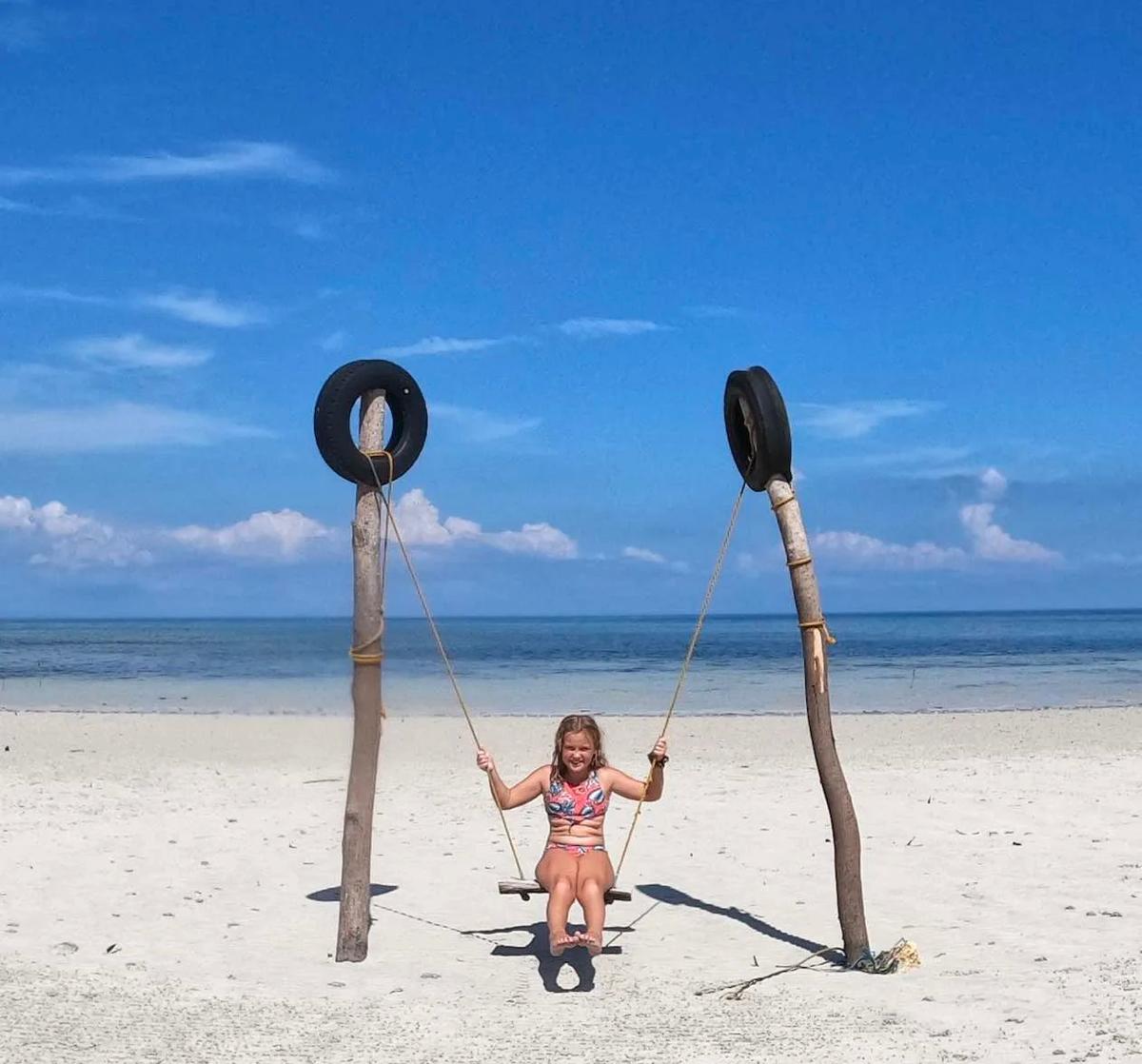 Such a beautiful white beach here. (Courtesy of Evie Farrell)