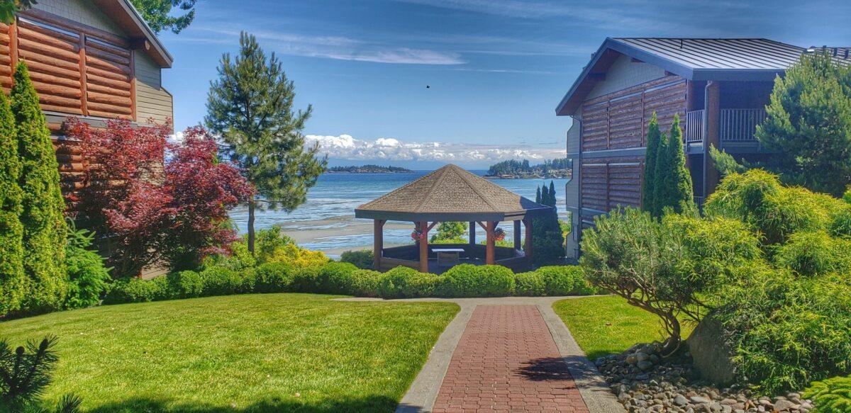 View of the beach and ocean from the Tigh-Na-Mara resort. (Courtesy of Michelle Sutter)