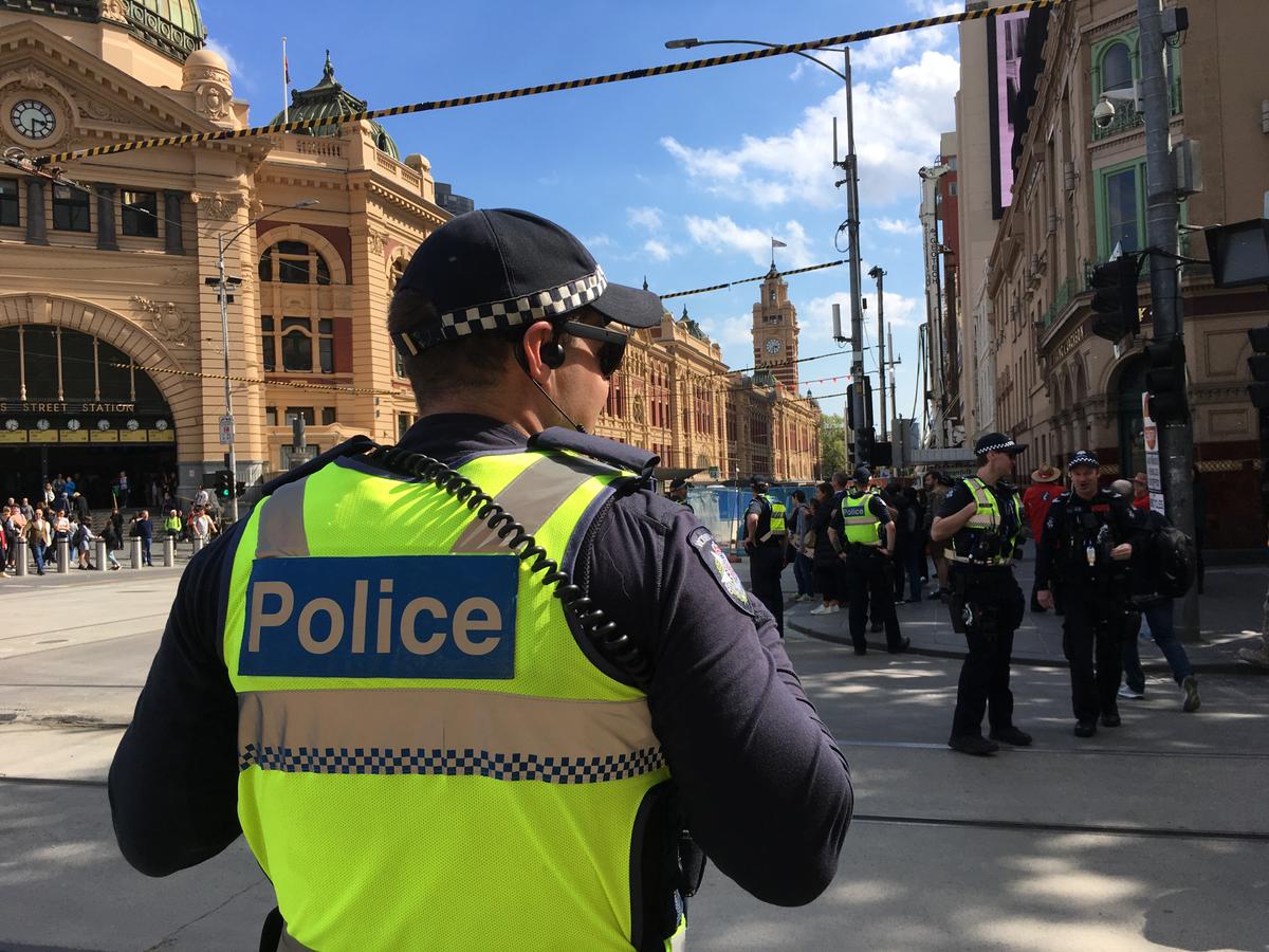 Victorian Police Marching in LGBT Parade Pelted With Paintballs