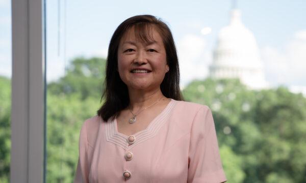 Lily Tang Williams, a survivor of communist China’s Cultural Revolution and now a congressional candidate for New Hampshire’s 2nd district, in Washington on July 20, 2022. (Tal Atzmon/The Epoch Times)