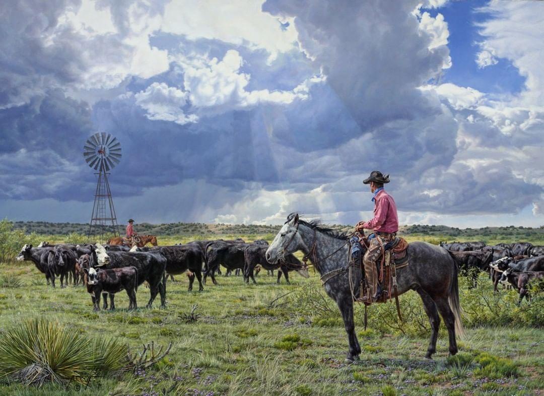 “Maybe This Will be a Good Year” by Tim Cox, oil painting on canvas. (Courtesy of <a href="https://www.instagram.com/timcoxfineart/">Tim Cox Fine Art</a>)