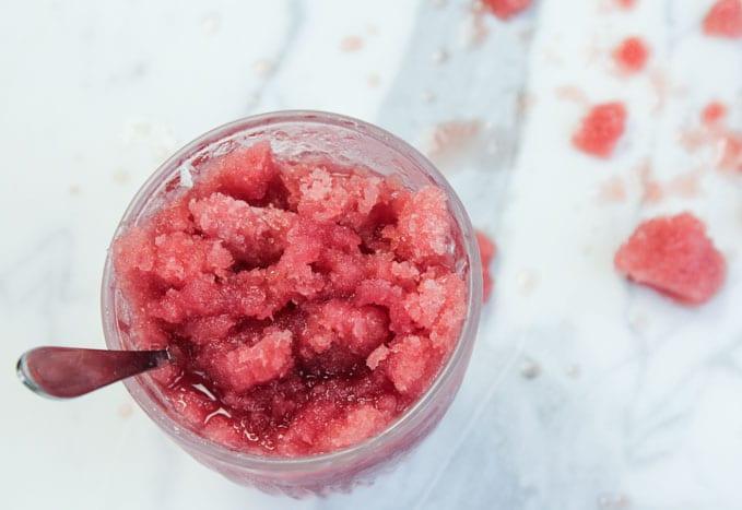 Watermelon Granita With Pomegranate And Lime